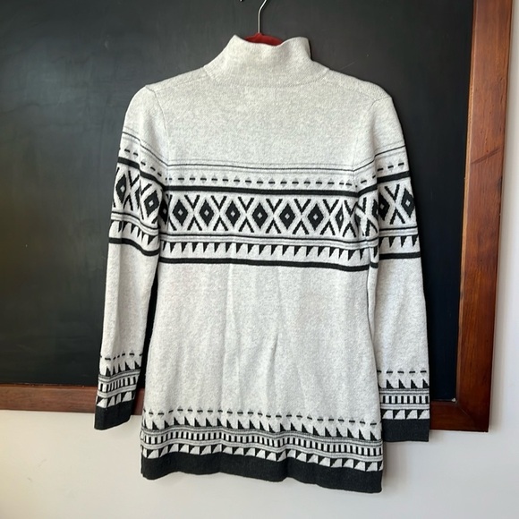 Cynthia Rowley Women Size Small Sweater Full Zip Grey Black - Picture 2 of 6